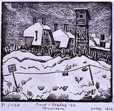 Jacques Gotko – 1942, View of Front Stalag 1