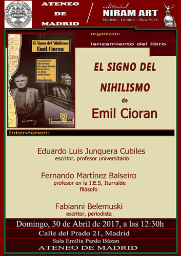 Manifestaciones culturales dedicadas a la obra de Emil Cioran en el Ateneo de Madrid