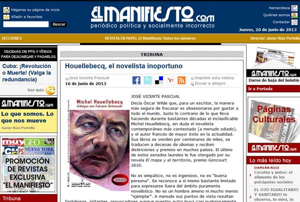  Houellebecq, el novelista inoportuno 