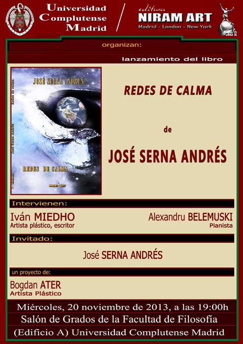 Lanzamiento del libro Redes de calma de José Serna Andrés