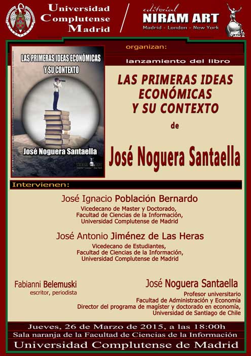 “Las primeras ideas económicas y su contexto” de José Noguera Santaella