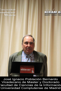 Apertura del evento por el Vicedecano José Ignacio Población Bernardo, Facultad de Ciencias de la Información