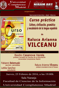 Presentación del libro  Curso práctico de Raluca Arianna Vilceanu